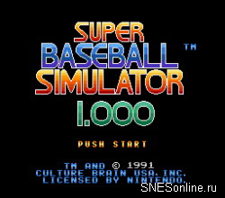 Super Baseball Simulator 1 000